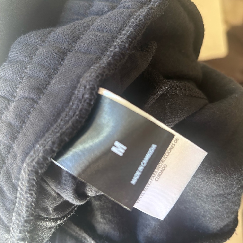 NWT Express Black Sweatpants with White Stripes Cozy Athleisure Workout Medium - Picture 4 of 5